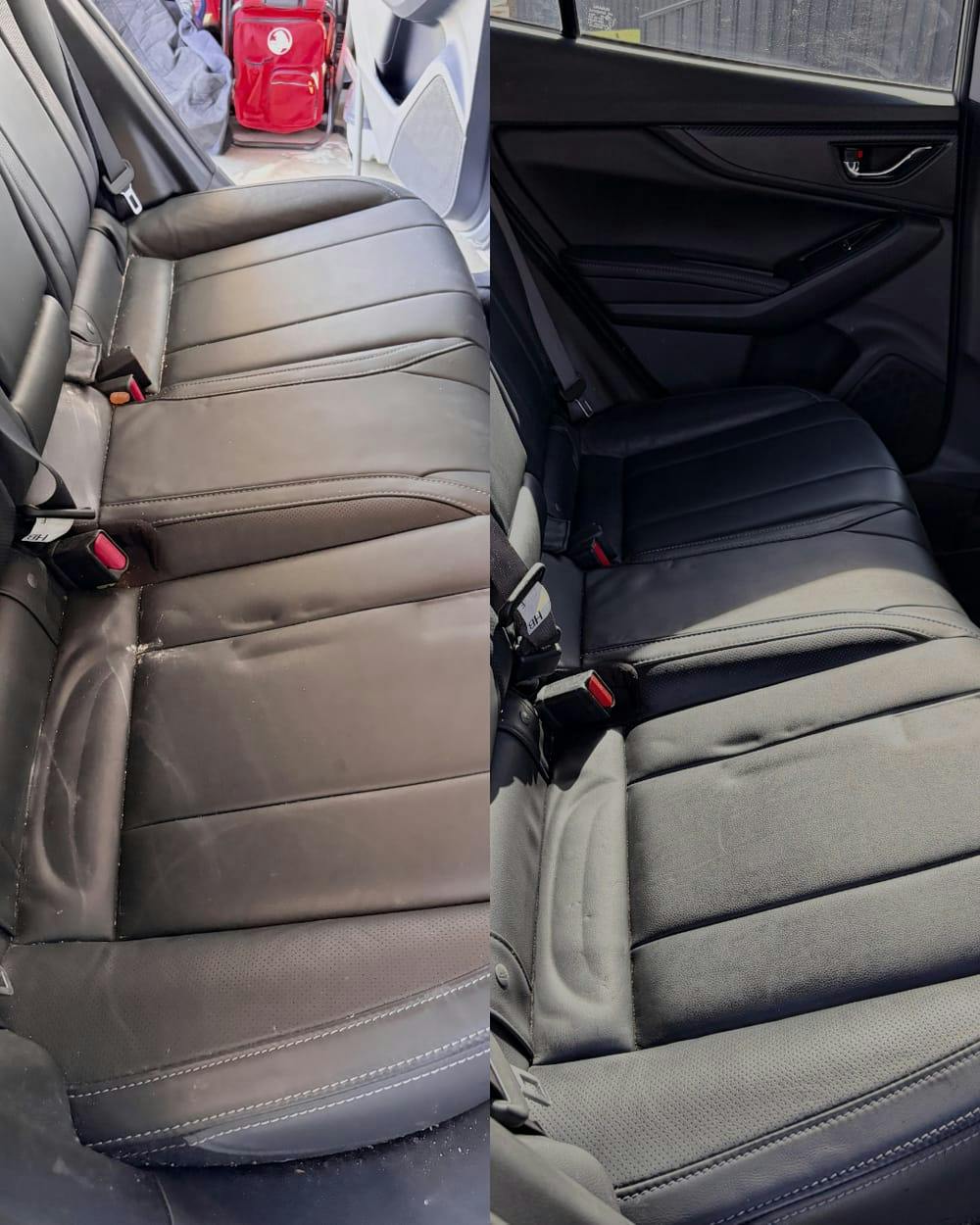 Seats + carpets, before and after